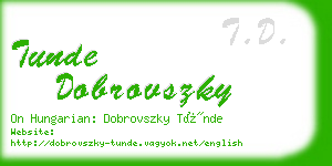 tunde dobrovszky business card